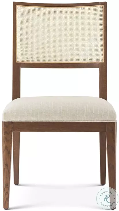 Catalina Earth And Natural Clear Lacquer Short Back Dining Side Chair