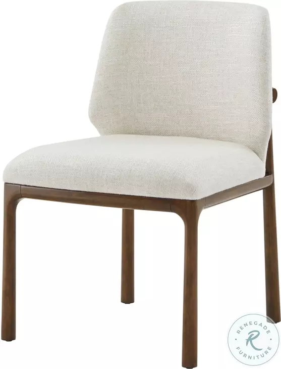 Kesden Pyramid Brown Fabric Upholstered Dining Side Chair