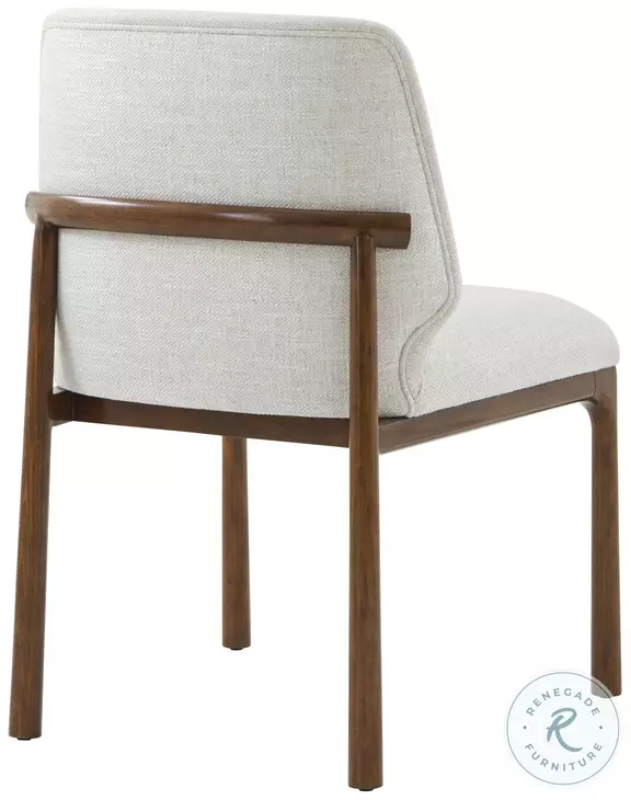 Kesden Pyramid Brown Fabric Upholstered Dining Side Chair