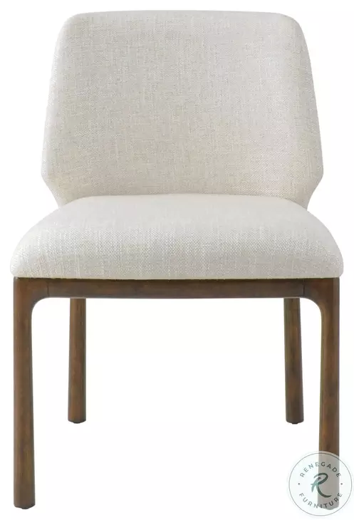 Kesden Pyramid Brown Fabric Upholstered Dining Side Chair
