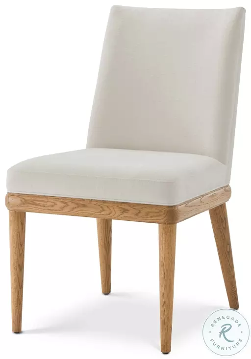 Essence Blonde And Marshmallow Performance Fabric Dining Side Chair Set of 2
