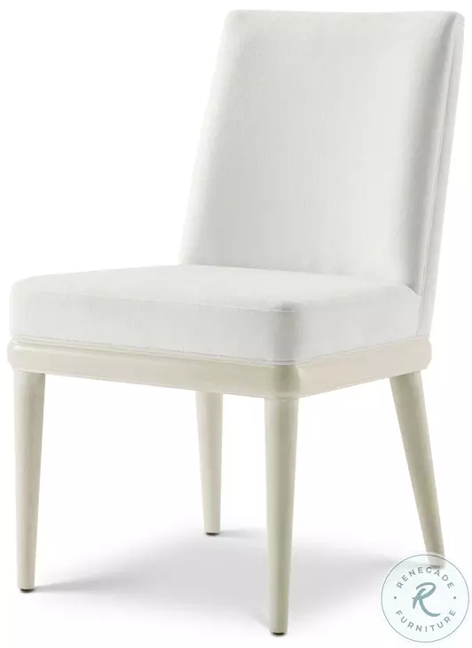 Essence Opal And Marshmallow Performance Fabric Dining Side Chair Set of 2