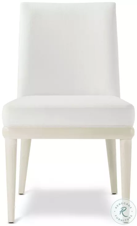 Essence Opal And Marshmallow Performance Fabric Dining Side Chair Set of 2