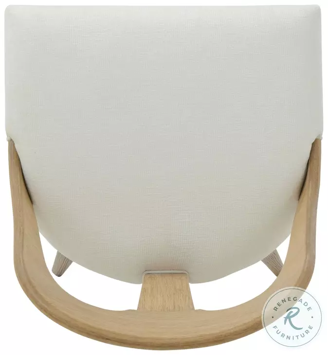 Essence Blonde And Marshmallow Performance Fabric Slat Back Dining Side Chair