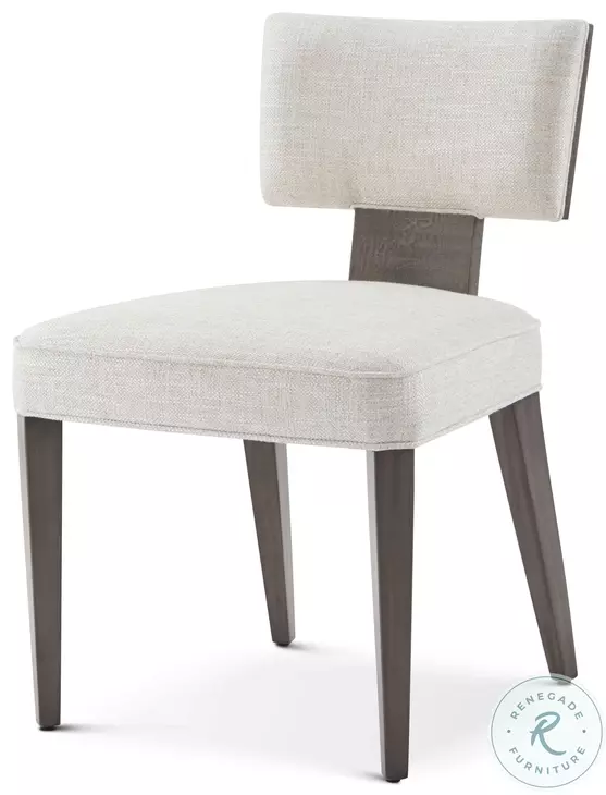 Hudson Pebble Grey Upholstered Dining Side Chair Set of 2