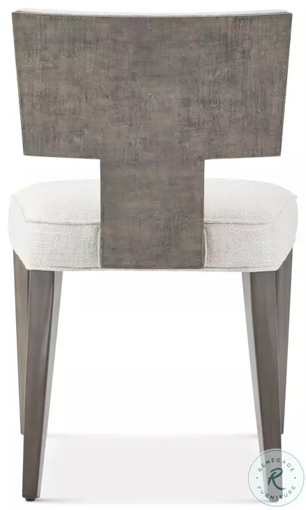 Hudson Pebble Grey Upholstered Dining Side Chair Set of 2