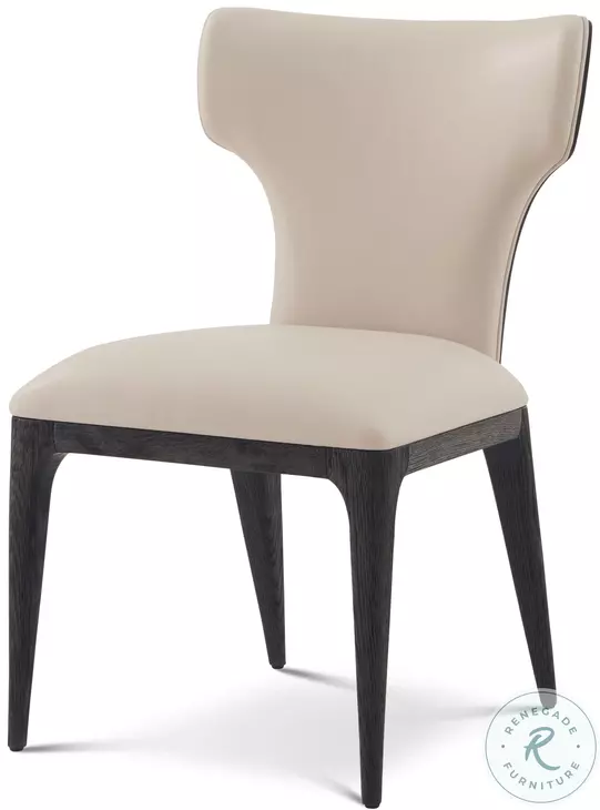 Repose Charcoal Oak Upholstered Dining Side Chair