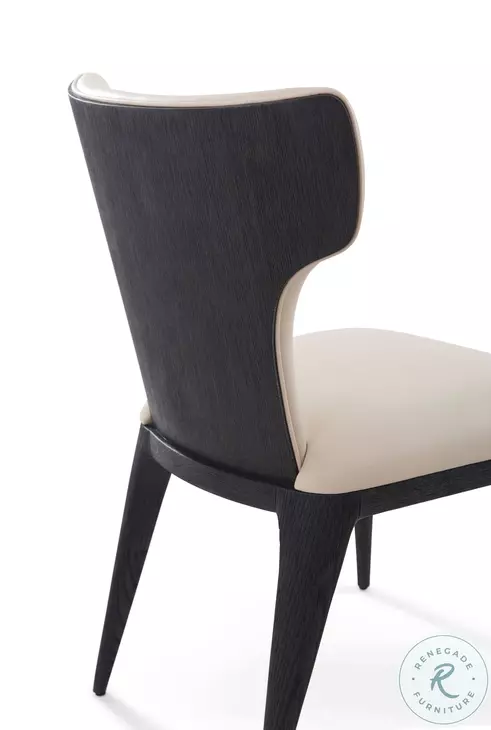 Repose Charcoal Oak Upholstered Dining Side Chair