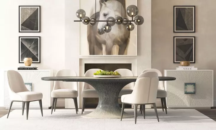 Panos Cream Leather Upholstered Dining Side Chair Set of 2