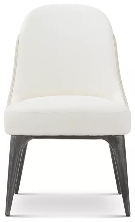 Panos Cream Leather Upholstered Dining Side Chair Set of 2