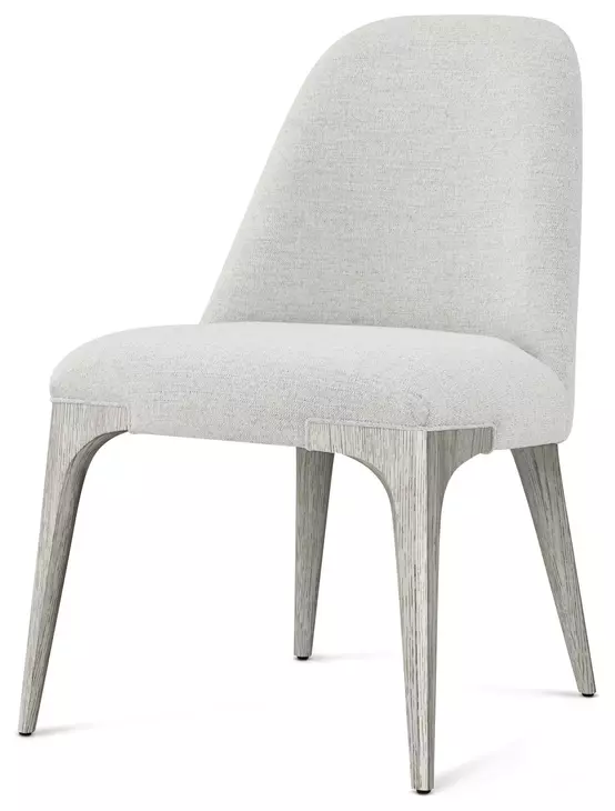 Spencer ST James Gray and Argento Upholstered Side Chair Set of 2