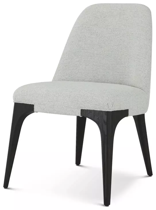 Spencer ST James Gray and Onyx Upholstered Side Chair Set of 2