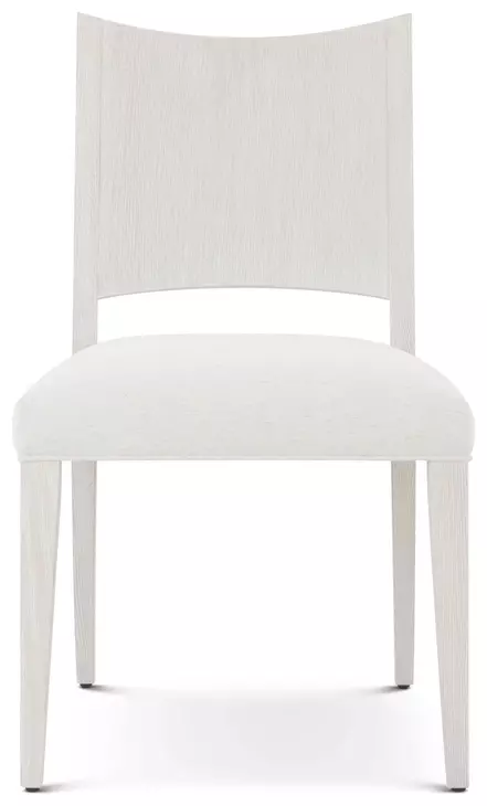 Coastal White and Sandbar Upholstered Northwood Dining Side Chair Set of 2