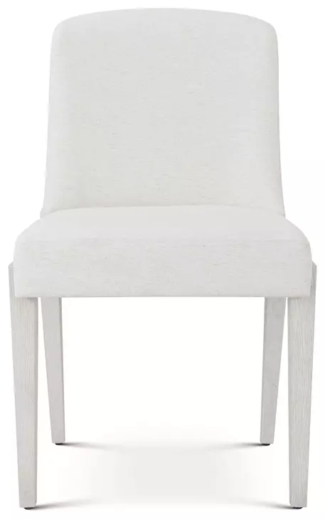 Coastal White and Sandbar Upholstered Delray Dining Side Chair Set of 2