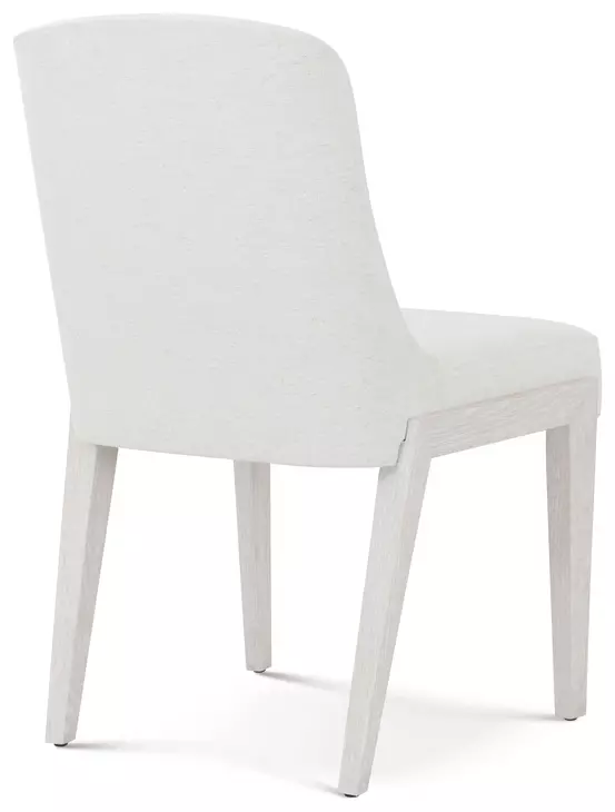 Coastal White and Sandbar Upholstered Delray Dining Side Chair Set of 2