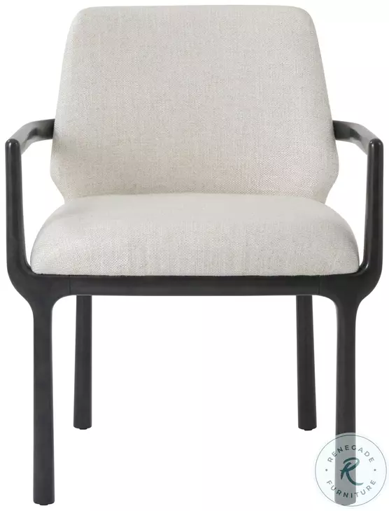 Kesden Silent Black Fabric Upholstered Dining Arm Chair