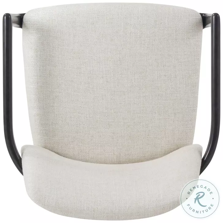 Kesden Silent Black Fabric Upholstered Dining Arm Chair