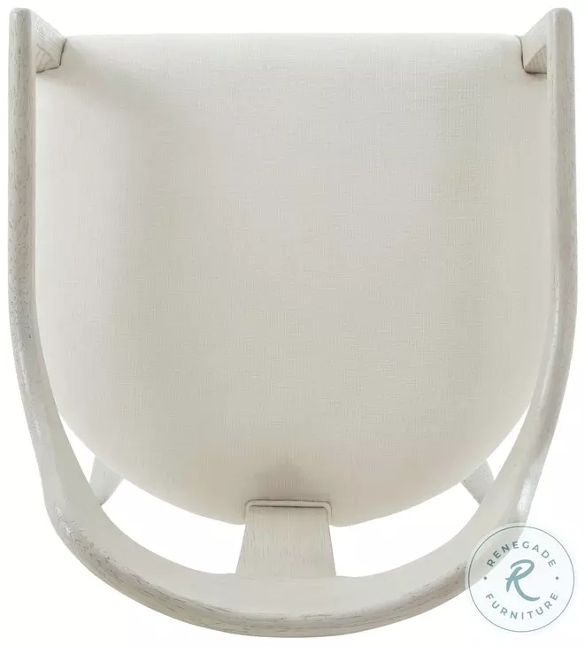 Essence Opal And Marshmallow Performance Fabric Slat Back Dining Arm Chair