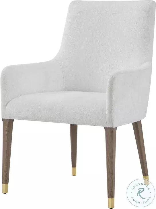 Judith Leiber Mink Upholstered Dining Arm Chair Set of 2