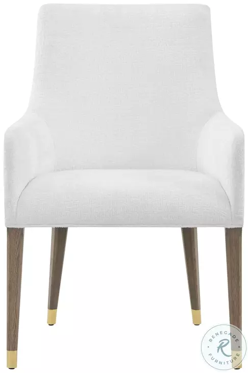 Judith Leiber Mink Upholstered Dining Arm Chair Set of 2