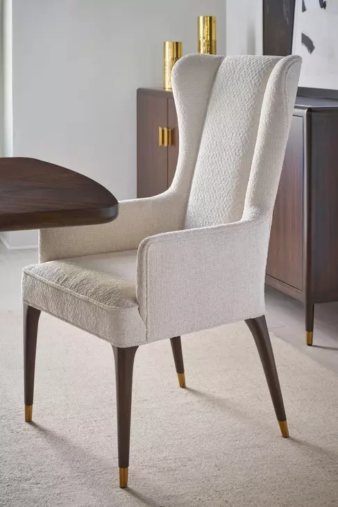 Spencer Green Park Cream Upholstered Albany Dining Arm Chair