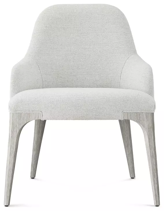 Spencer ST James Gray and Argento Upholstered Arm Chair Set of 2