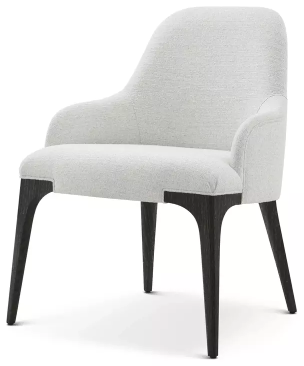 Spencer ST James Gray and Onyx Upholstered Arm Chair Set of 2