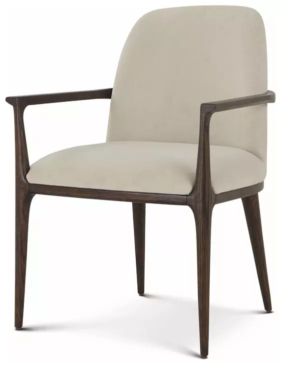 Judith Leiber Couture Cream Upholstered Moxie Arm Chair