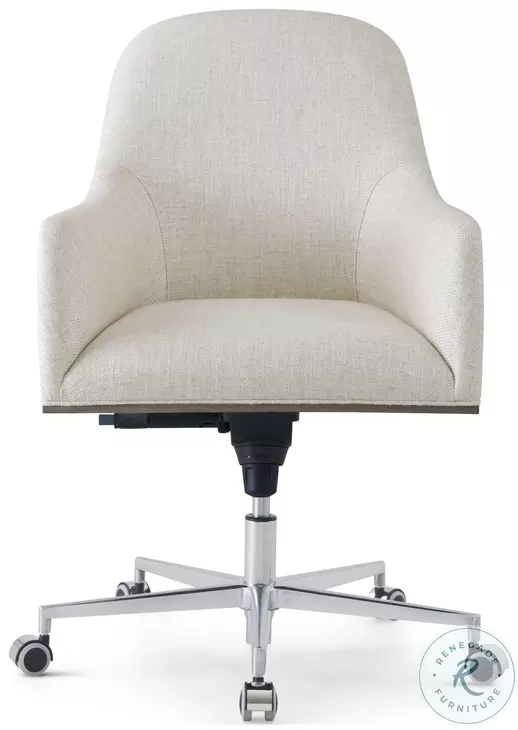 Hudson Pebble Grey Upholstered Desk Chair