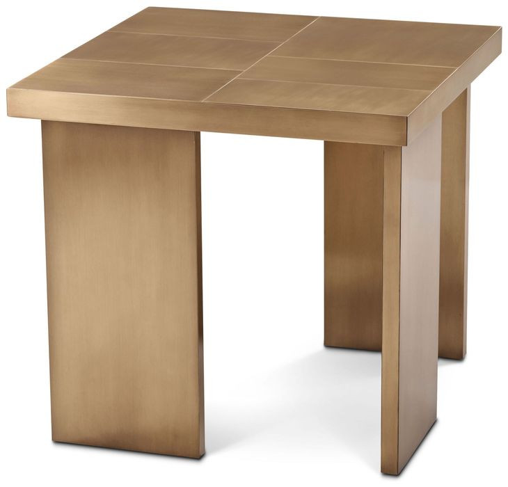 Oasis Burnished Brass Square Slater Side Table