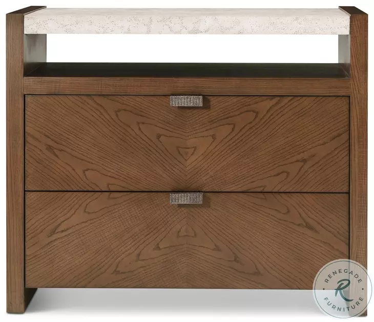 Catalina Earth 2 Drawer And 1 Shelve Nightstand