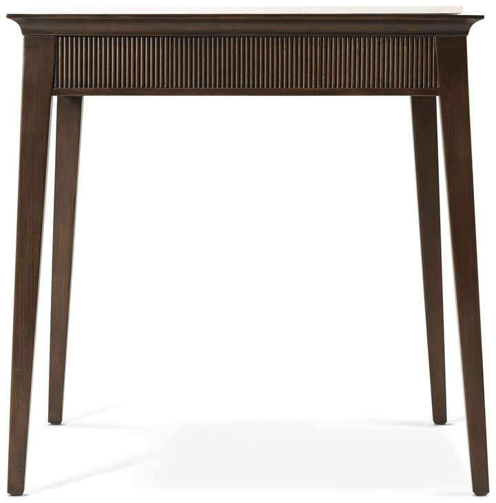 Lido Bistre and Cream Rectangular Marble Top Side Table