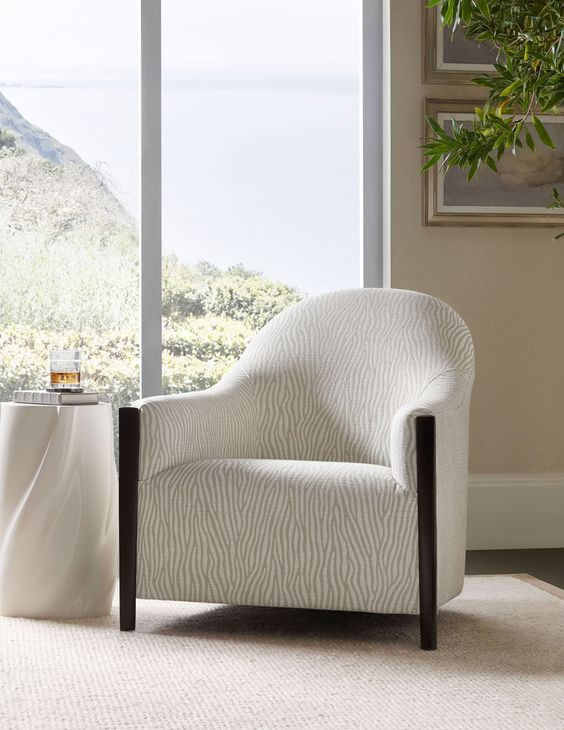TA Originals White Round Accent Table