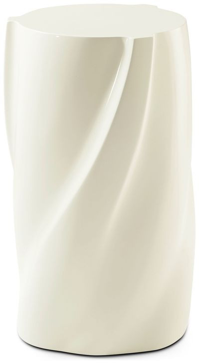 TA Originals White Round Accent Table