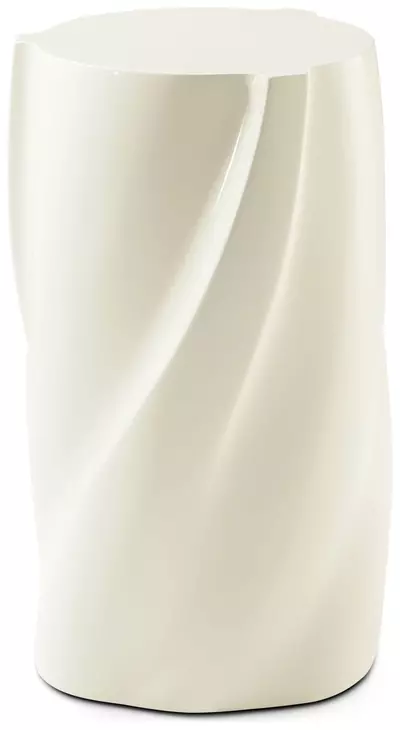 TA Originals White Round Accent Table