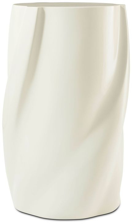 TA Originals White Round Accent Table