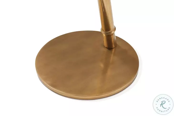 Kesden Pyramid Brown 14" Round Accent Table