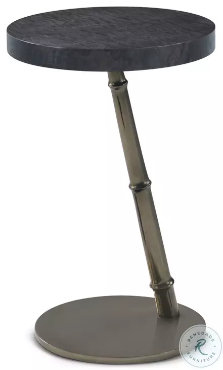 Kesden Silent Black 14" Round Accent Table