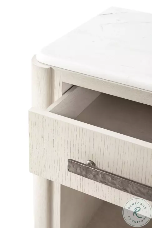Essence Opal And Marble 1 Drawer Nightstand