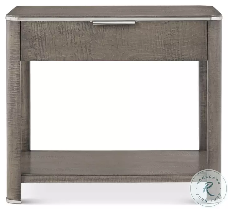 Hudson Pebble Grey 1 Drawer Nightstand