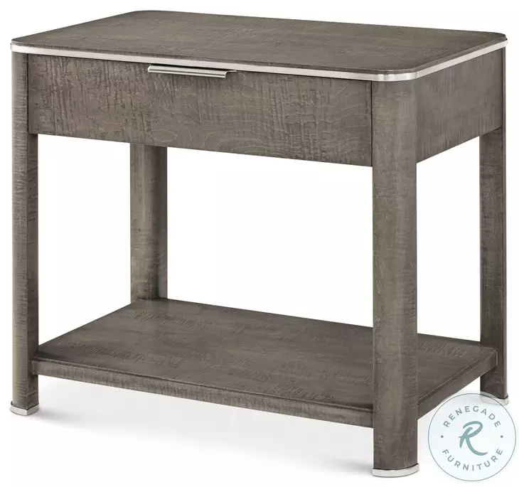 Hudson Pebble Grey 1 Drawer Nightstand