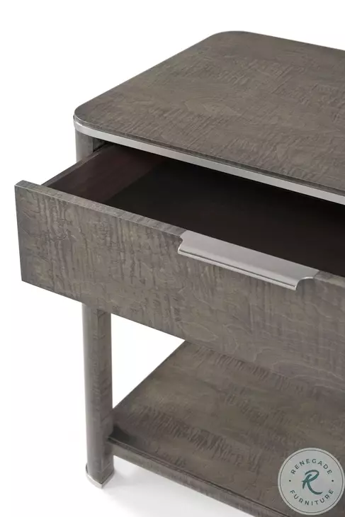Hudson Pebble Grey 1 Drawer Nightstand
