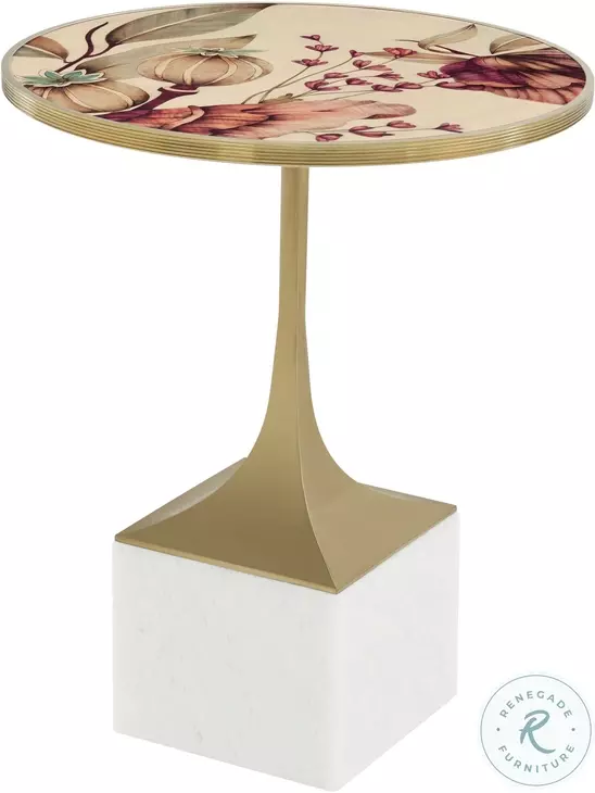 Bouquet Fleur 20" Round Side Table