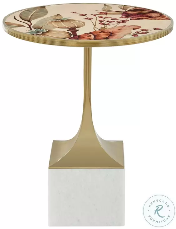 Bouquet Fleur 20" Round Side Table
