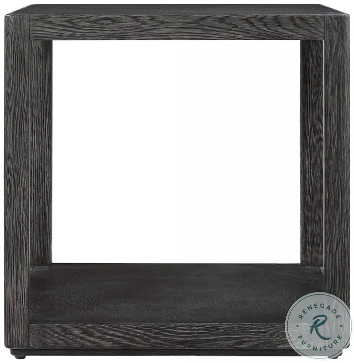 Maxwell Obsidian And Shagreen 24" Square Side Table
