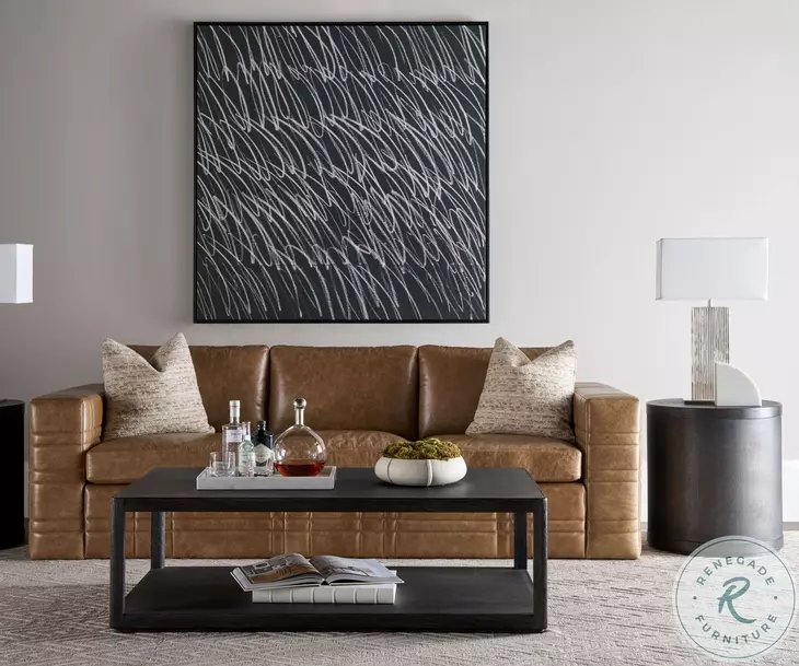 Maxwell Obsidian And Shagreen 22" Drum Round Side Table