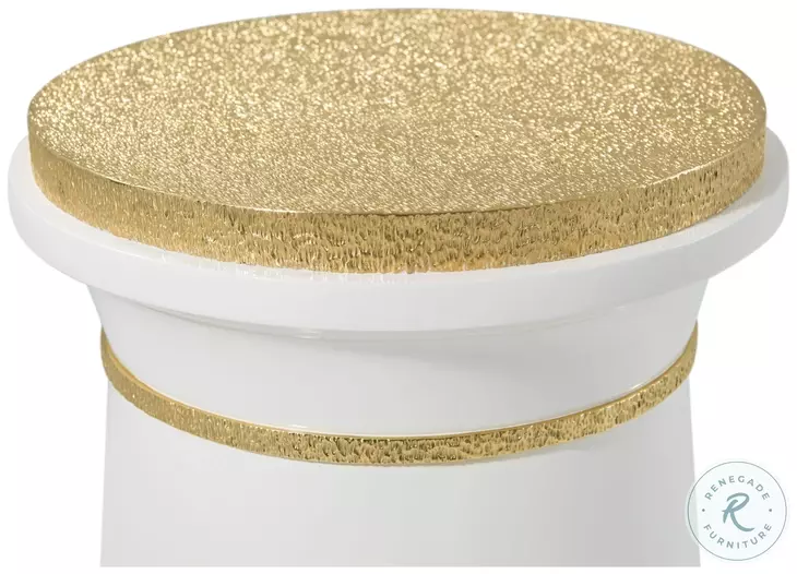 Judith Leiber Pearl Invisible Inner 14" Round Accent Table