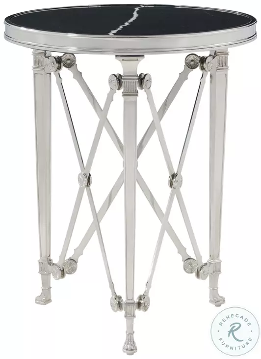 Spencer London Nickel Plated 18" Round Side Table