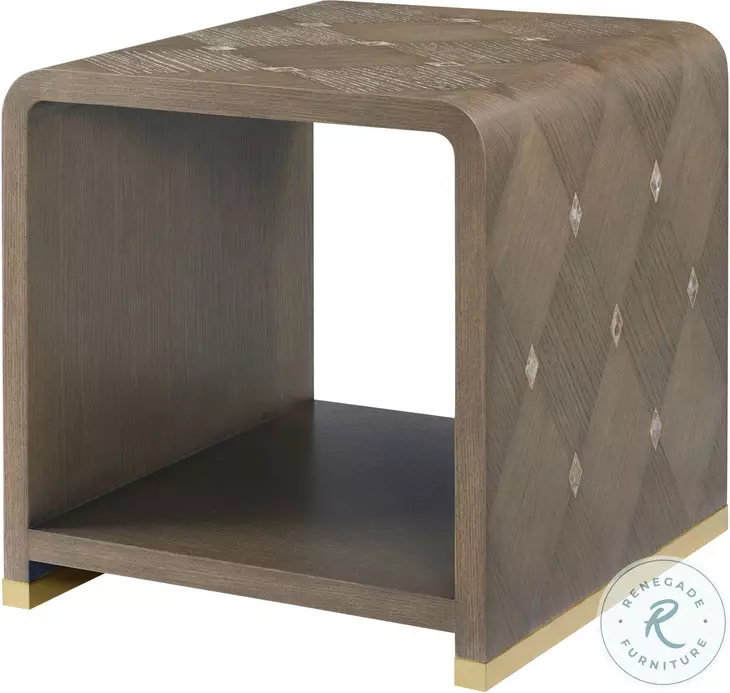 Judith Leiber Mink 23" Rectangular Side Table