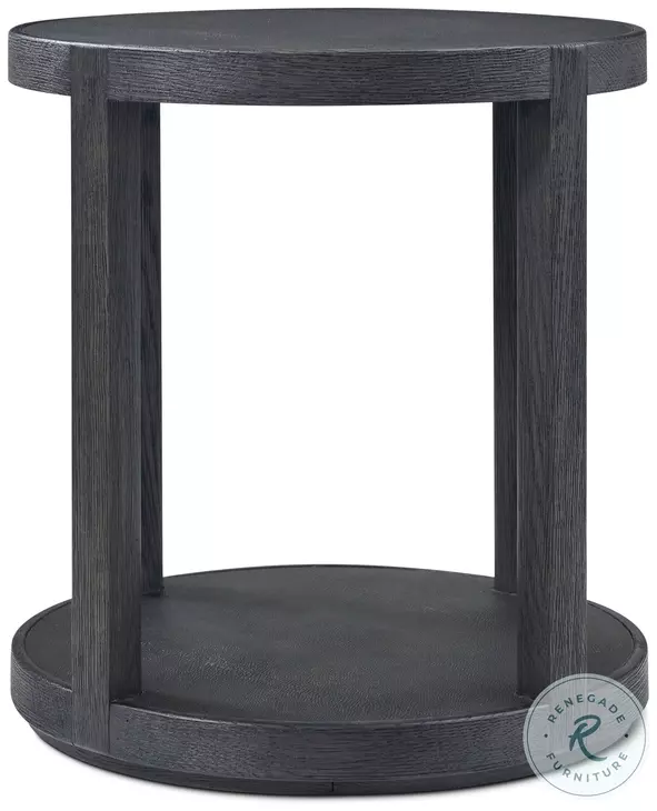 Maxwell Obsidian And Shagreen 60" Large Round Occasional Table Set